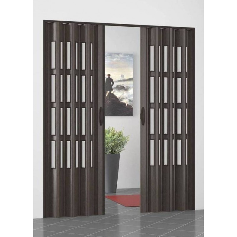 Porta soffietto da Interno 83x214cm in pvc color noce