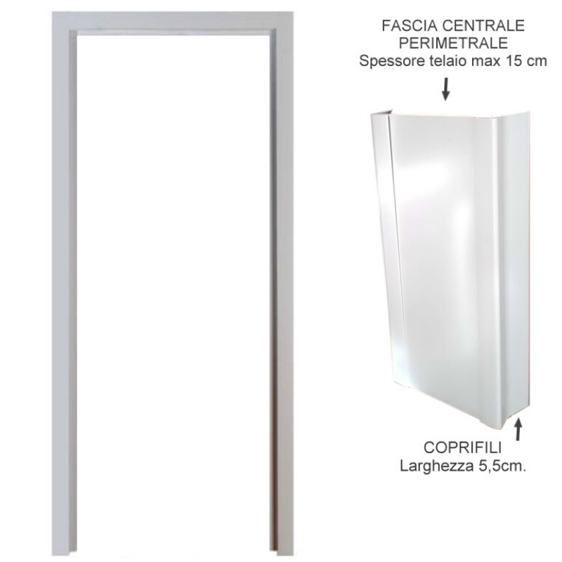 Porta a soffietto in PVC con vetro su misura