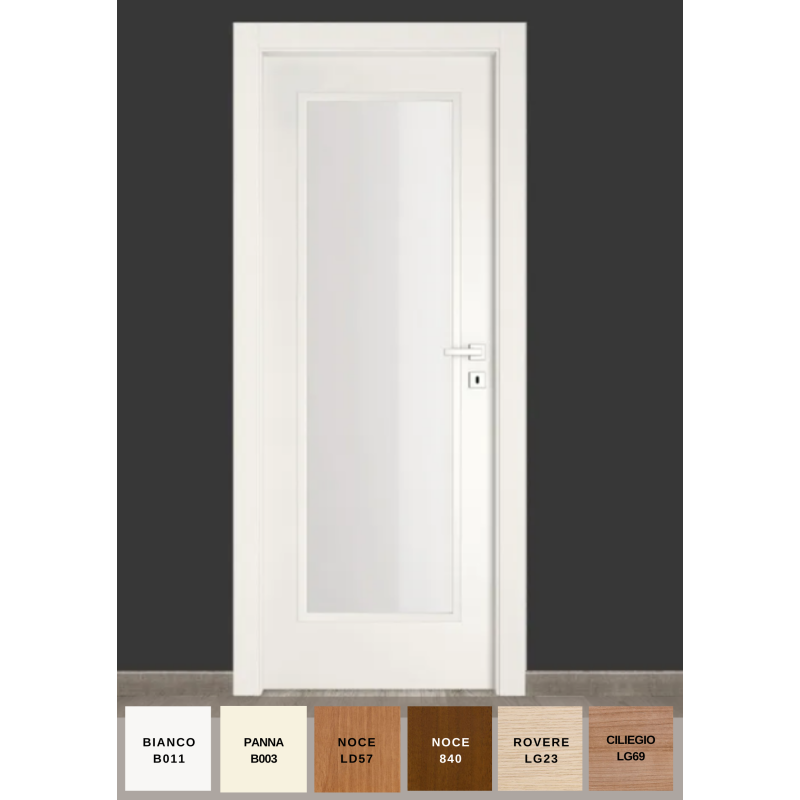 Porta a battente serie Basic predisposta per il Vetro - Realizzabile in 6 Finiture